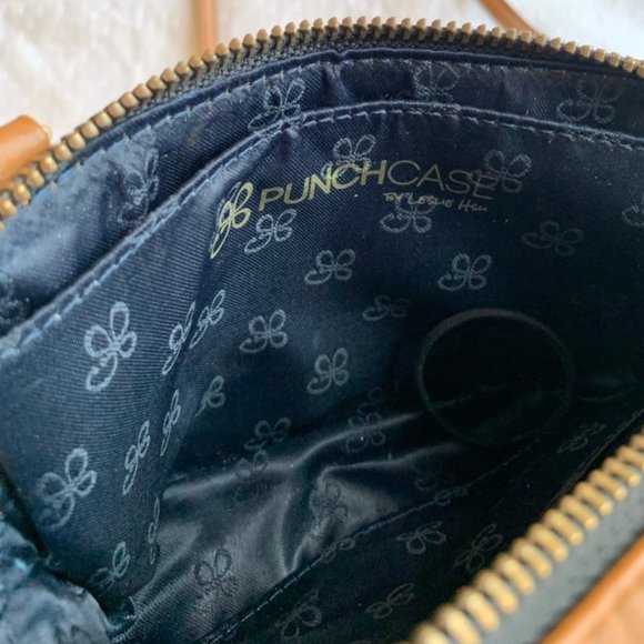 Punchcase Tan Leather Crossbody w/ Gold Accents - Picture 5 of 6